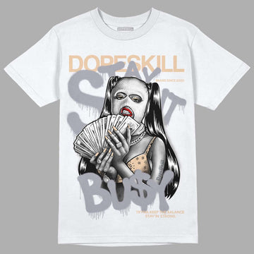 Jordan 4 Retro Frozen Moments DopeSkill T-Shirt Stay It Busy Graphic Streetwear - White 