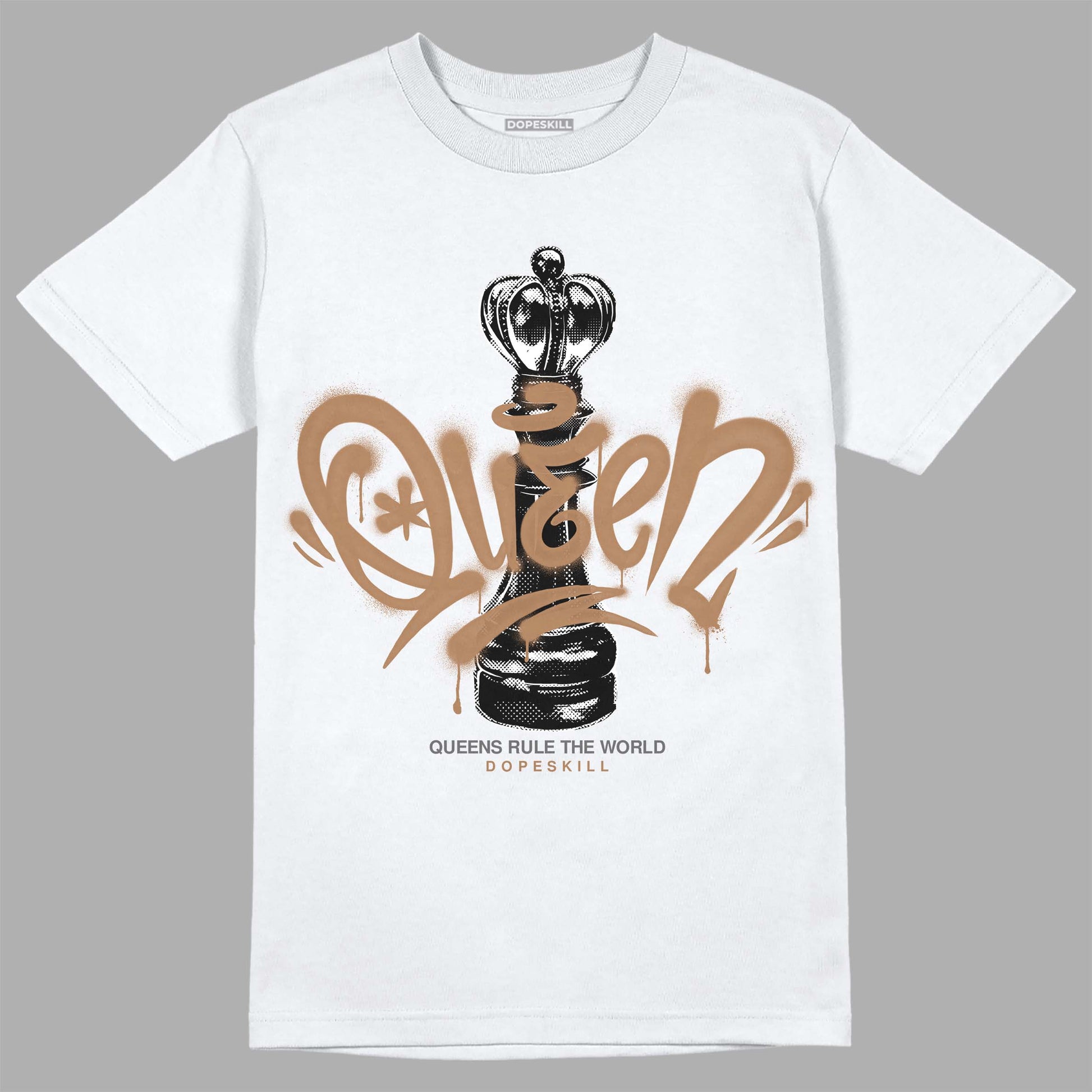 Jordan 6 WMNS Gore-Tex Brown Kelp DopeSkill T-Shirt Queen Chess Graphic Streetwear - WHite