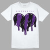 Jordan 12 “Field Purple” DopeSkill T-Shirt Slime Drip Heart Graphic Streetwear - White