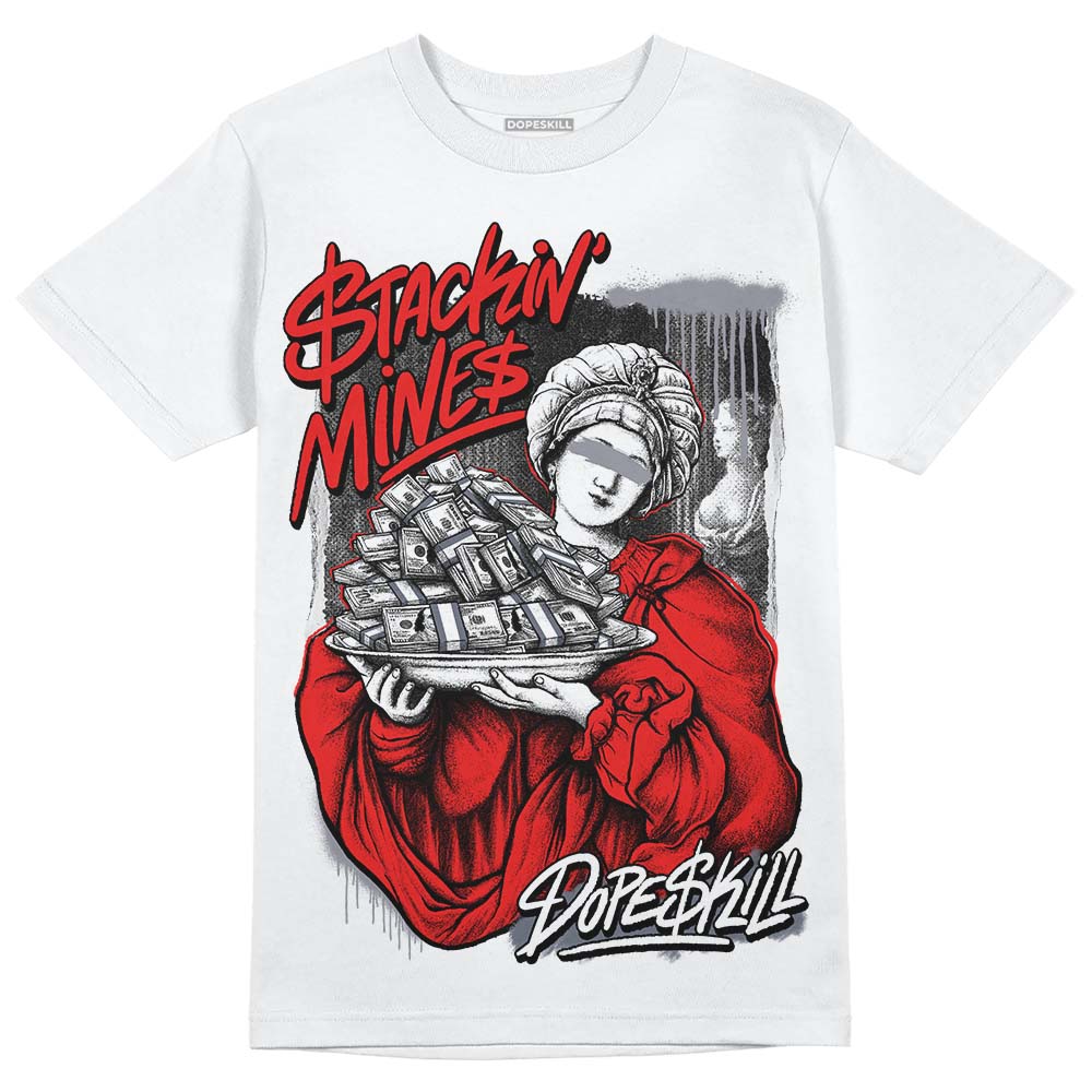 Jordan 14 Retro 'Stealth' DopeSkill T-Shirt Stackin Mines Graphic Streetwear - White