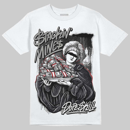 Jordan 3 Retro Black Cat DopeSkill T-Shirt Stackin Mines Graphic Streetwear - White