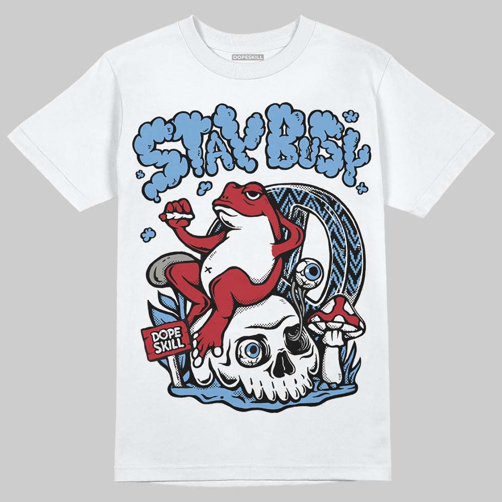 Jordan 12 Retro 'Melo' DopeSkill T-Shirt Stay Busy Graphic Streetwear - White