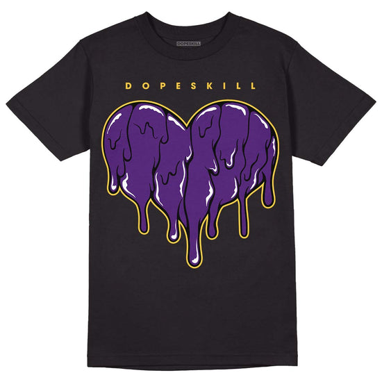 Jordan 12 “Field Purple” DopeSkill T-Shirt Slime Drip Heart Graphic Streetwear - Black