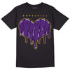 Jordan 12 “Field Purple” DopeSkill T-Shirt Slime Drip Heart Graphic Streetwear - Black