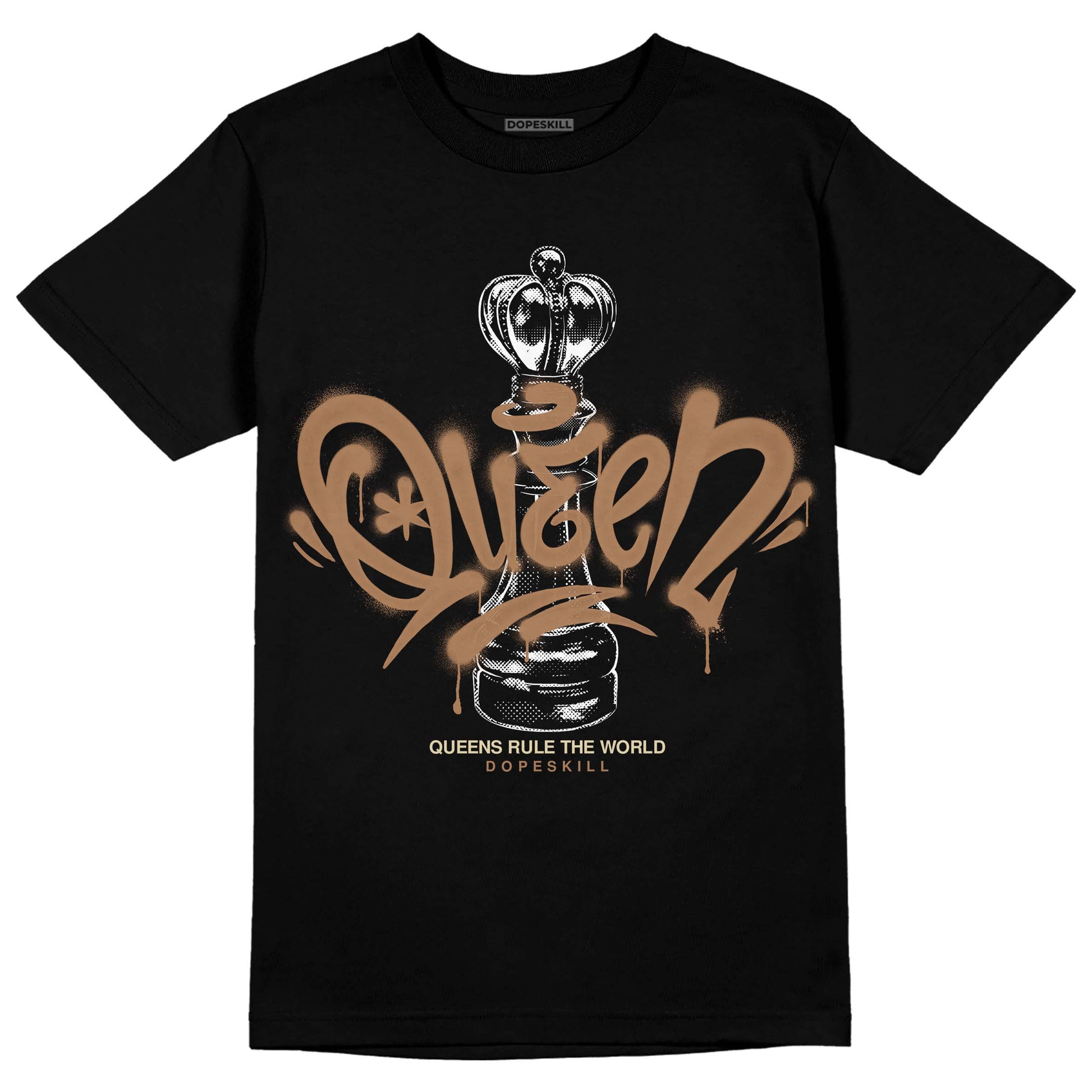 Jordan 6 WMNS Gore-Tex Brown Kelp DopeSkill T-Shirt Queen Chess Graphic Streetwear - Black