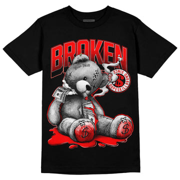 Jordan 1 Retro High OG "Satin Bred" DopeSkill T-Shirt Sick Bear Graphic Streetwear - Black