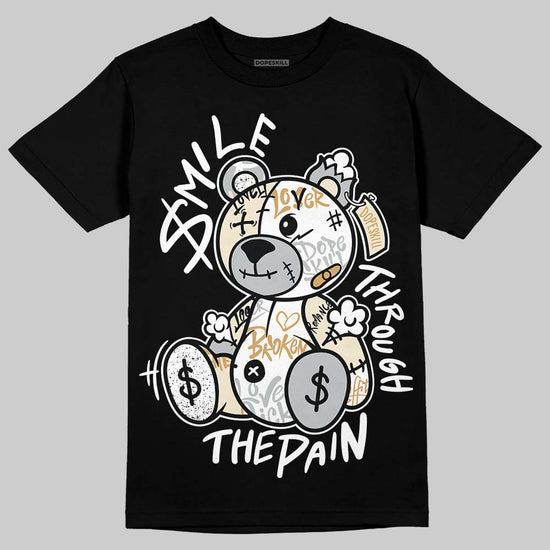 Jordan 5 Retro Reverse Metallic DopeSkill T-Shirt Smile Through The Pain Graphic Streetwear - Black