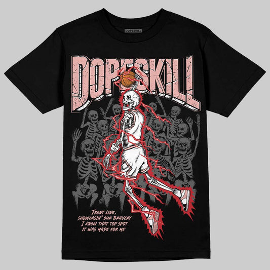 Jordan 1 Low OG “Rust Pink” DopeSkill T-Shirt Thunder Dunk Graphic Streetwear - Black