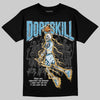 Jordan 4 Denim “Worn Blue” DopeSkill T-Shirt Thunder Dunk Graphic Streetwear - Black