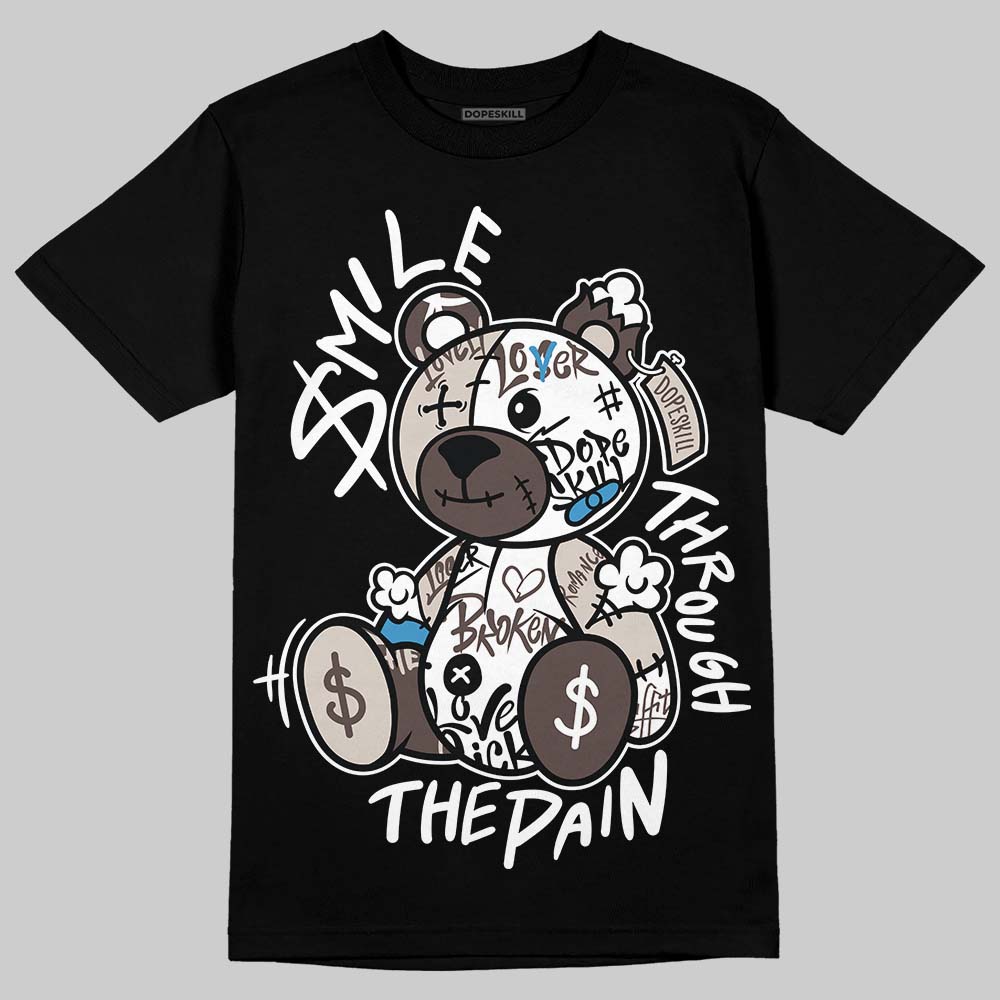 Adidas Samba OG White Black Clear Granite DopeSkill T-Shirt Smile Through The Pain Graphic Streetwear - Black