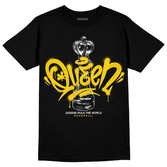 Jordan 6 “Yellow Ochre” DopeSkill T-Shirt Queen Chess Graphic Streetwear - Black