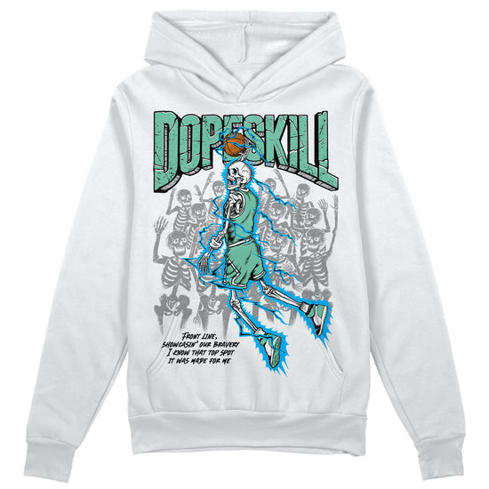 Jordan 1 High OG Green Glow DopeSkill Hoodie Sweatshirt Thunder Dunk Graphic Streetwear - White