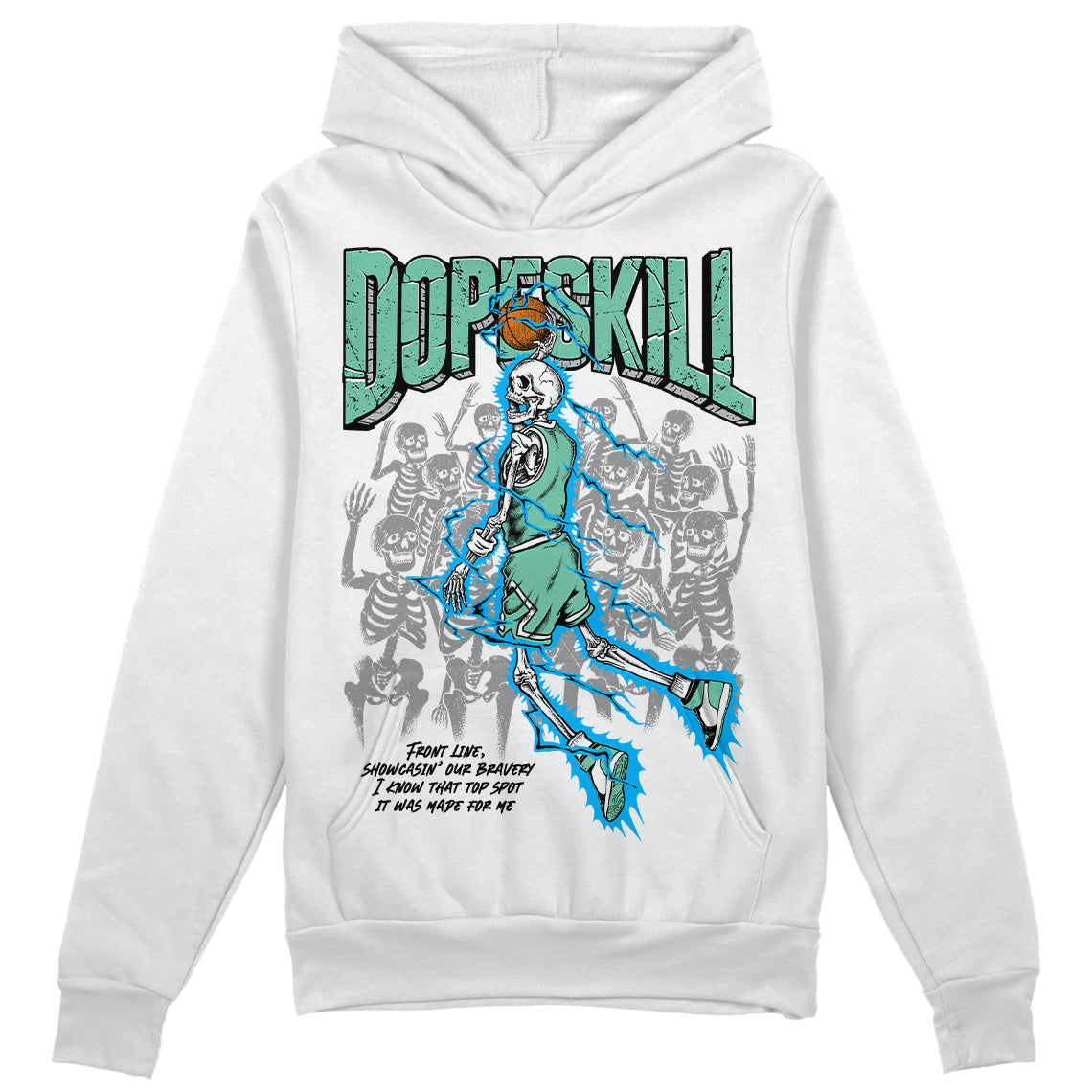 Jordan 1 High OG Green Glow DopeSkill Hoodie Sweatshirt Thunder Dunk Graphic Streetwear - White