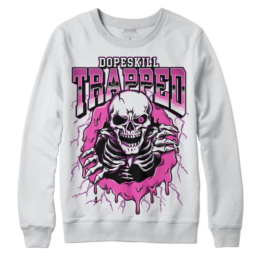 Jordan 4 GS “Hyper Violet” DopeSkill Sweatshirt Trapped Halloween Graphic Streetwear - White