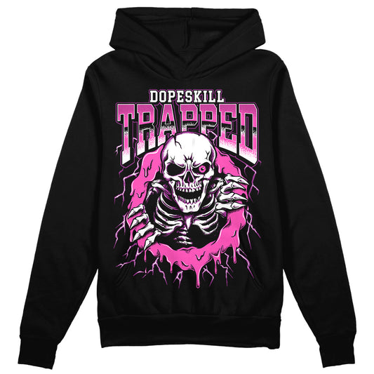 Jordan 4 GS “Hyper Violet” DopeSkill Hoodie Sweatshirt Trapped Halloween Graphic Streetwear - Black