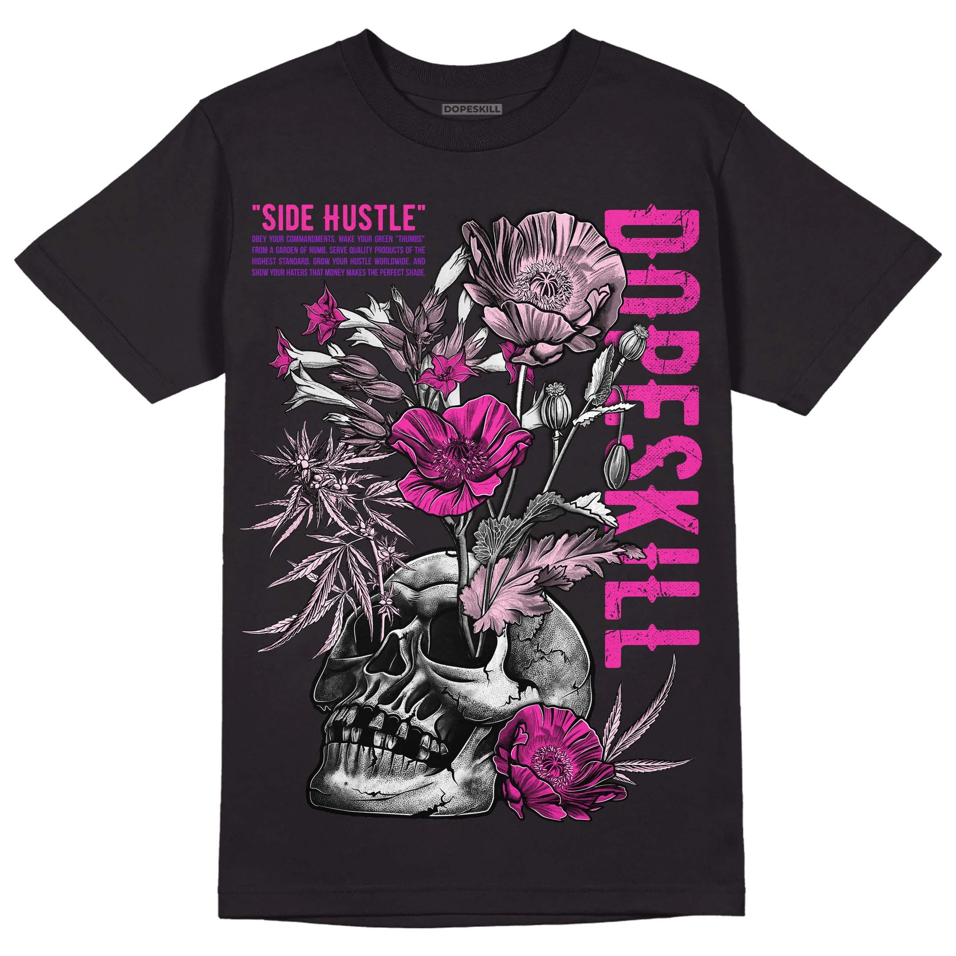 Dunk Low GS 'Triple Pink' DopeSkill T-Shirt Side Hustle Graphic Streetwear - Black 