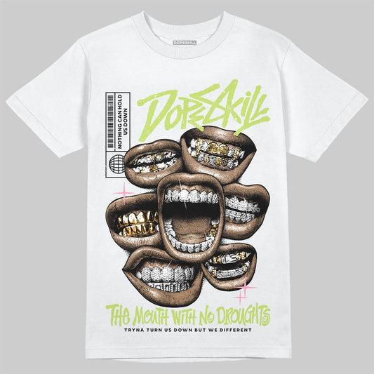 Chase B x Travis Scott x Jordan Jumpman Jack DopeSkill T-Shirt The Mouth With No Droughts Graphic Streetwear - White