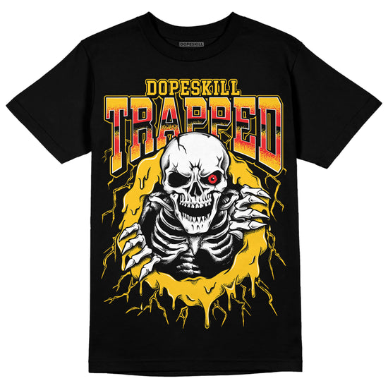 Yellow Sneakers DopeSkill T-Shirt Trapped Halloween Graphic Streetwear - Black