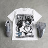Wolf Grey 5s DopeSkill Oversize Print T-Shirt Real Ones Choose Loyalty Graphic