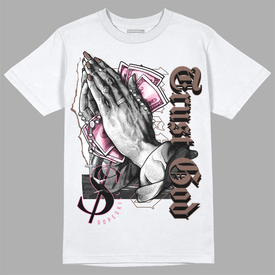 Dunk Low Smokey Mauve Playful Pink DopeSkill T-Shirt Trust God Graphic Streetwear - White 