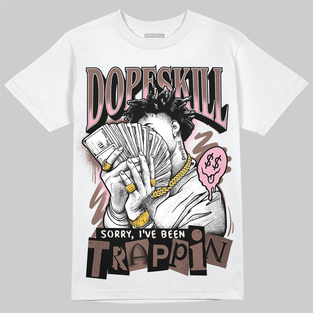 Adidas Campus 00s Dust Cargo Clear ‘Pink’ DopeSkill T-Shirt Sorry I've Been Trappin Graphic Streetwear - White