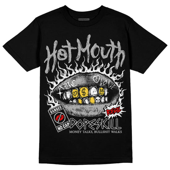 Jordan 1 Low OG “Shadow” DopeSkill T-Shirt Hot Mouth Graphic Streetwear - Black