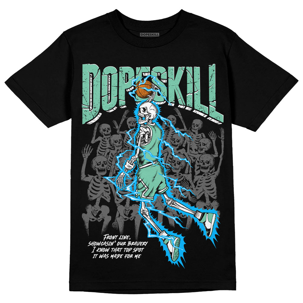 Jordan 1 High OG Green Glow DopeSkill T-Shirt Thunder Dunk Graphic Streetwear - Black