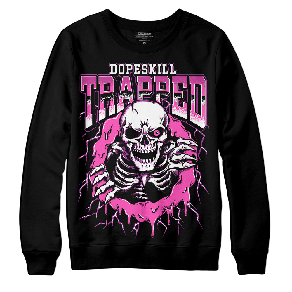 Jordan 4 GS “Hyper Violet” DopeSkill Sweatshirt Trapped Halloween Graphic Streetwear - Black