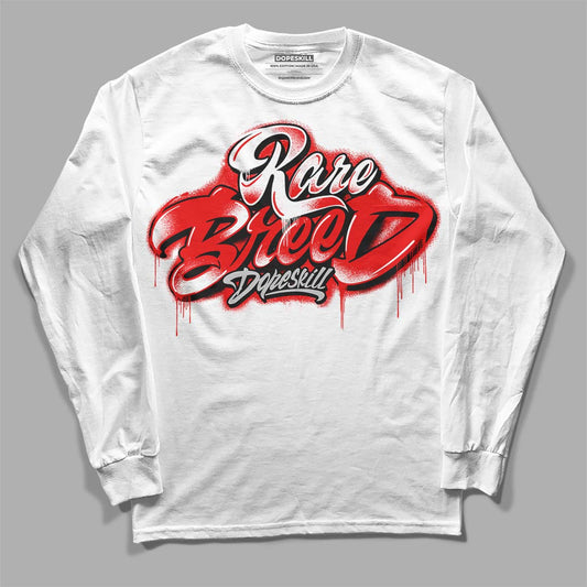 Jordan 12 “Cherry” DopeSkill Long Sleeve T-Shirt Rare Breed Type Graphic Streetwear - White