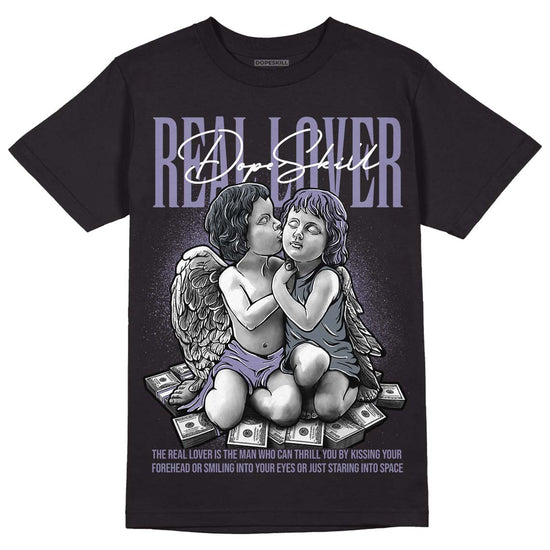 Jordan 5 Retro Low Indigo Haze DopeSkill T-Shirt Real Lover Graphic Streetwear  - Black