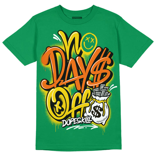 Green Sneakers DopeSkill Green T-shirt No Days Off Graphic Streetwear 