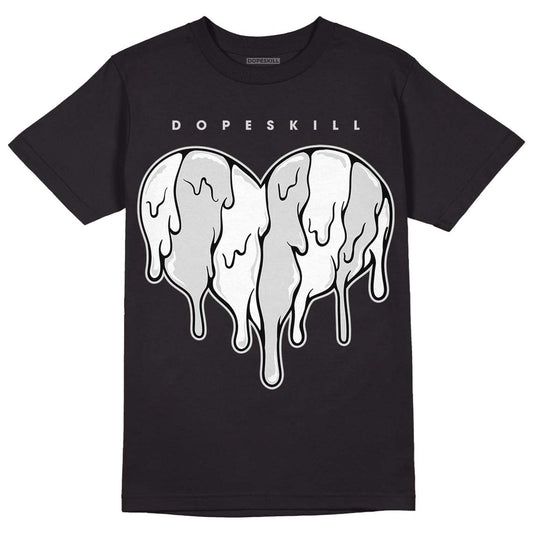 Dunk Low ‘Pure Platinum’ DopeSkill T-Shirt Slime Drip Heart Graphic Streetwear - Black