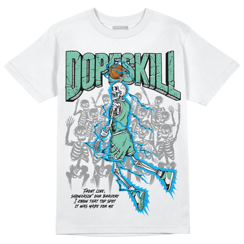 Jordan 1 High OG Green Glow DopeSkill T-Shirt Thunder Dunk Graphic Streetwear - White