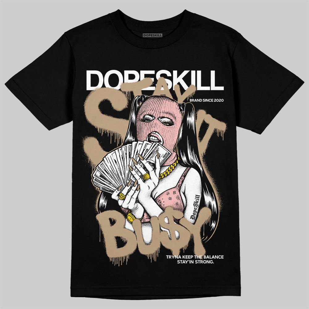 Nike Air Force 1 Low Canvas “Linen” DopeSkill T-Shirt Stay It Busy Graphic Streetwear - Black