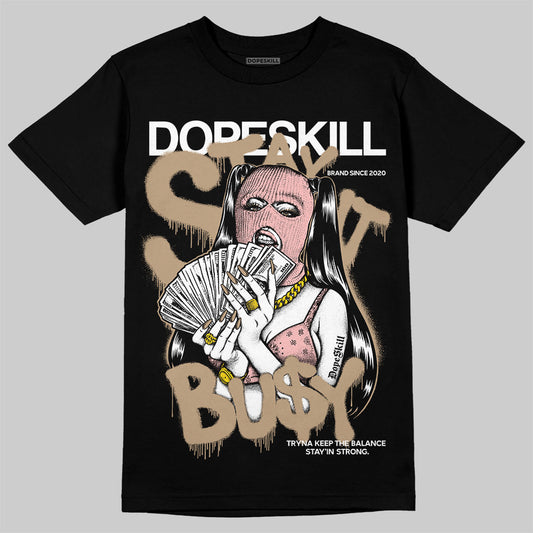 Nike Air Force 1 Low Canvas “Linen” DopeSkill T-Shirt Stay It Busy Graphic Streetwear - Black
