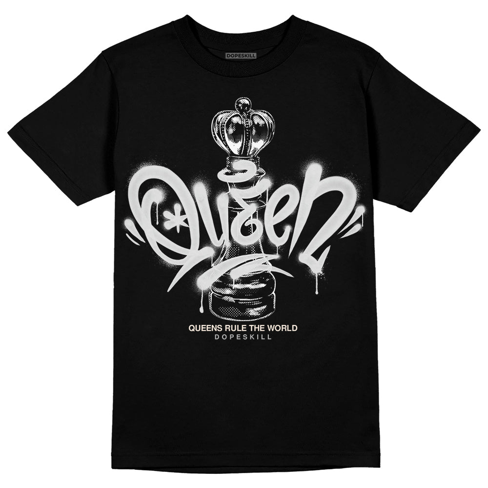 Dunk Low Cool Grey DopeSkill T-Shirt Queen Chess Graphic Streetwear - Black