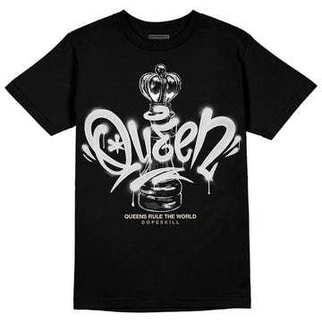 Dunk Low Cool Grey DopeSkill T-Shirt Queen Chess Graphic Streetwear - Black