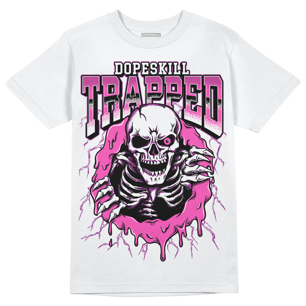 Jordan 4 GS “Hyper Violet” DopeSkill T-Shirt Trapped Halloween Graphic Streetwear - White