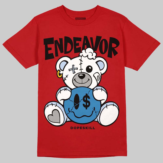 Jordan 5 Retro Fire Red Black Tongue (2025) DopeSkill T-Shirt Endeavor Graphic Streetwear - Red 