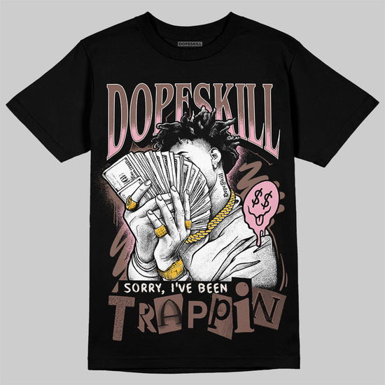 Adidas Campus 00s Dust Cargo Clear ‘Pink’ DopeSkill T-Shirt Sorry I've Been Trappin Graphic Streetwear - Black