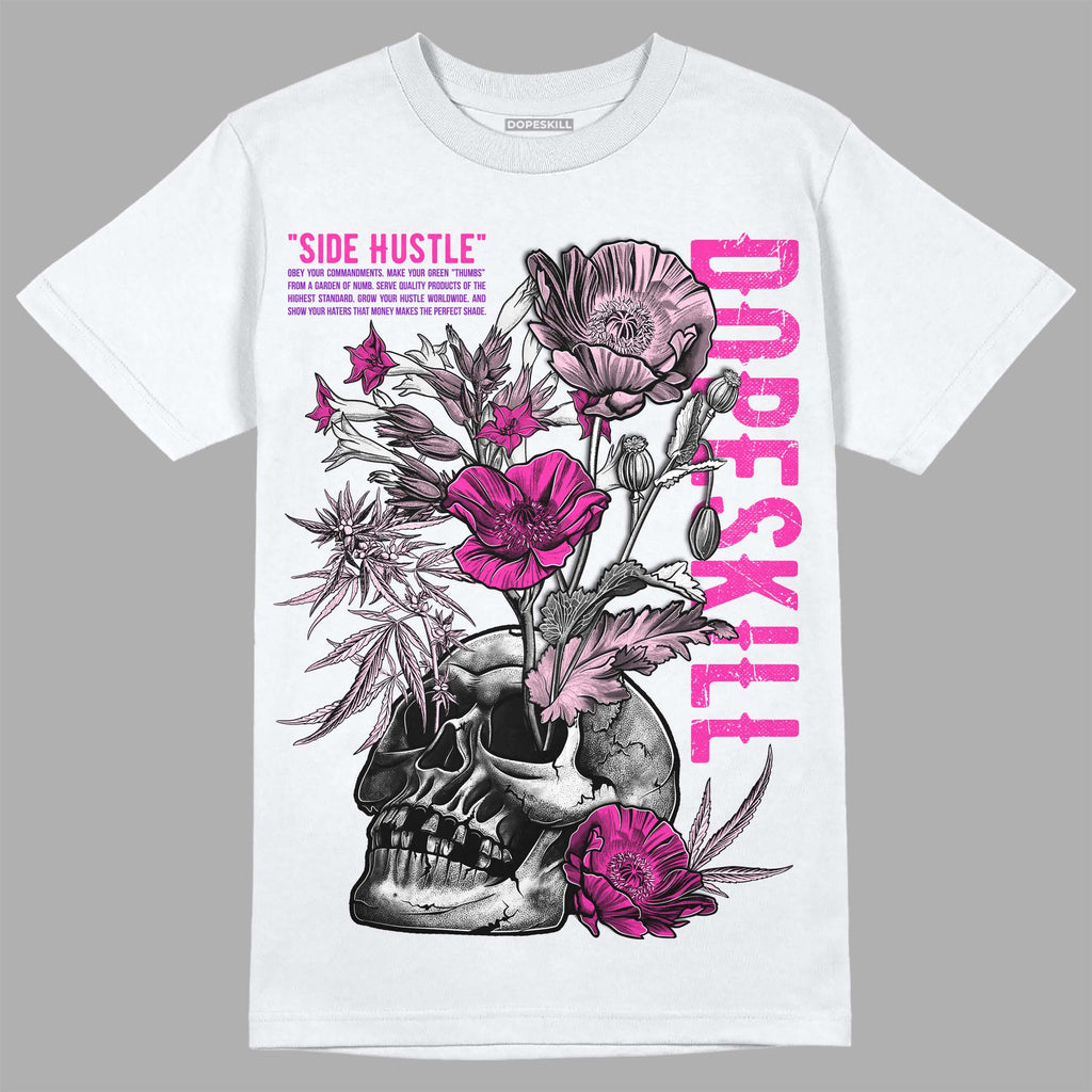 Dunk Low GS 'Triple Pink' DopeSkill T-Shirt Side Hustle Graphic Streetwear - White 