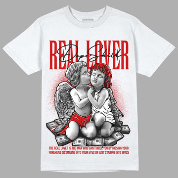 Jordan 1 Retro Low "Black Toe" DopeSkill T-Shirt Real Lover Graphic Streetwear - White