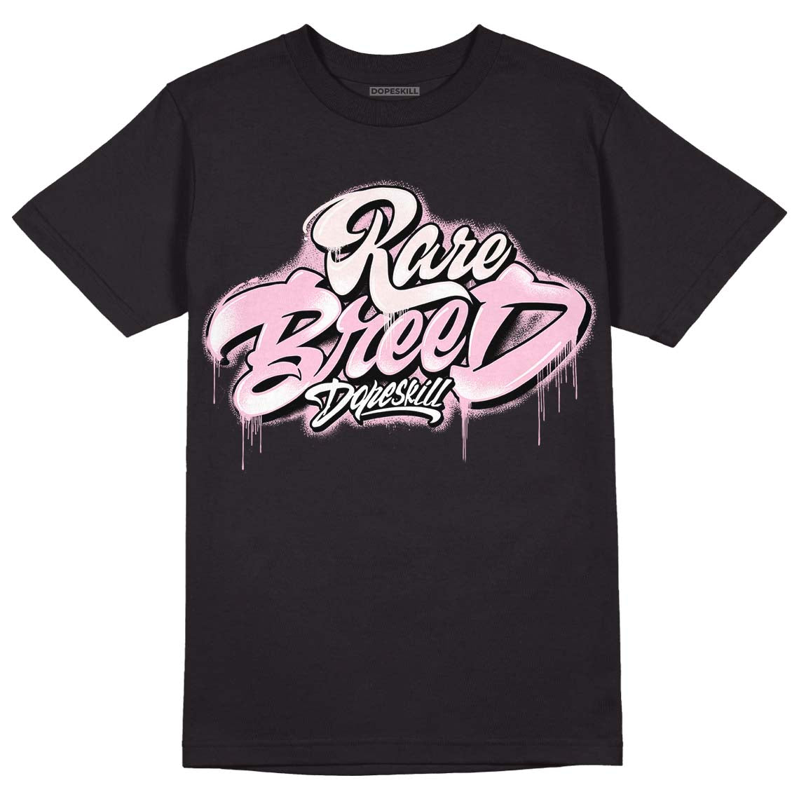 Dunk Low LX Pink Foam DopeSkill T-Shirt Rare Breed Type Graphic Streetwear - Black