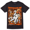 Jordan 12 Retro Brilliant Orange DopeSkill T-Shirt Resist Graphic Streetwear - Black