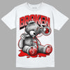 Jordan 4 Retro Red Cement DopeSkill T-Shirt Sick Bear Graphic Streetwear - White