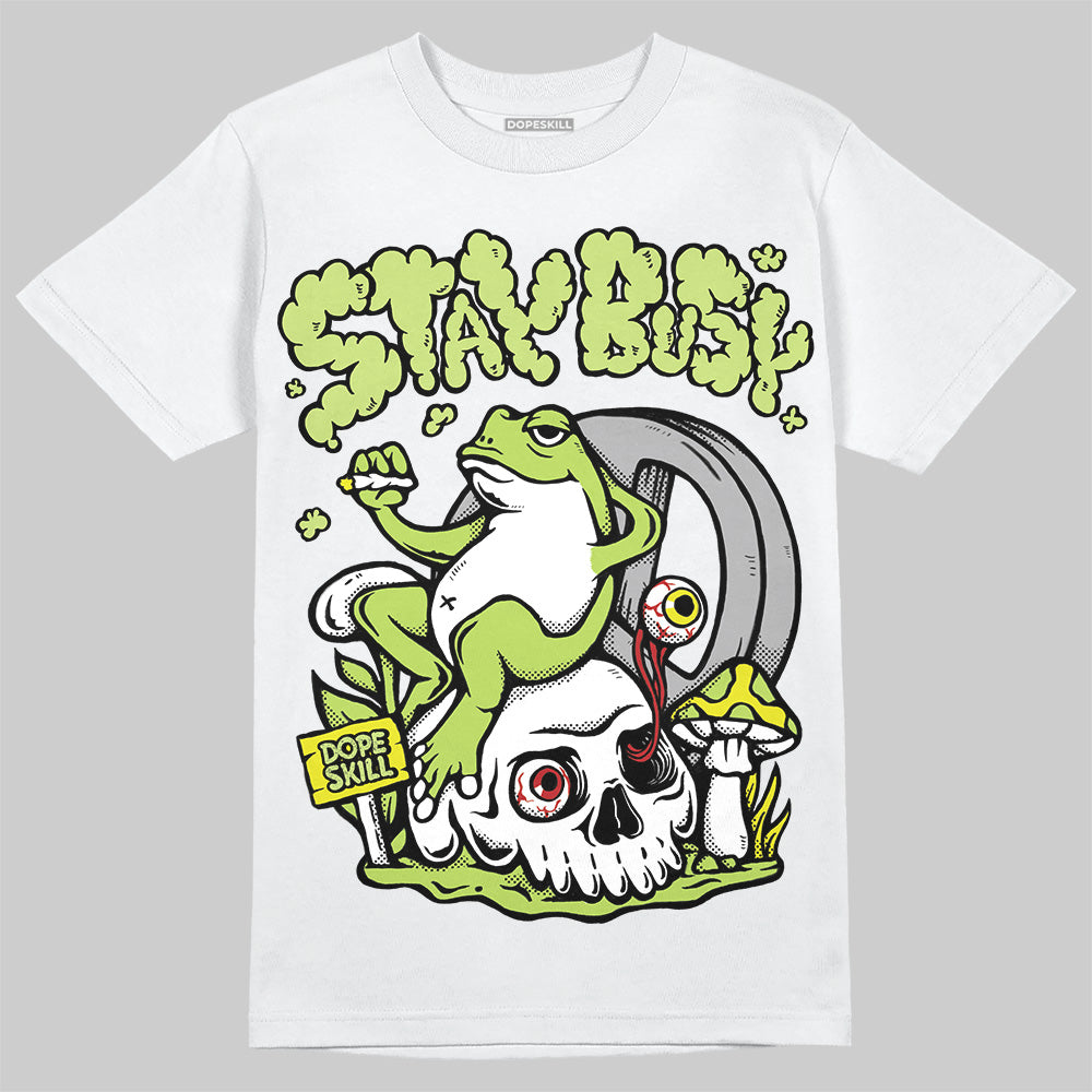 Jordan 13 Retro Bright Cactus DopeSkill T-Shirt Stay Busy Graphic Streetwear - White