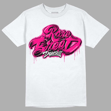 Jordan 1 Low GS “Fierce Pink” Dopeskill T-Shirt Rare Breed Type Graphic Streetwear - White