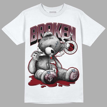 Jordan 5 Retro Burgundy (2023) DopeSkill T-Shirt Sick Bear Graphic Streetwear - White 