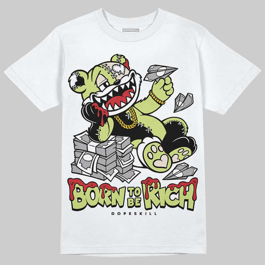 Jordan 5 “Luminous Green” DopeSkill T-Shirt Born To Be Rich Graphic Streetwear - White