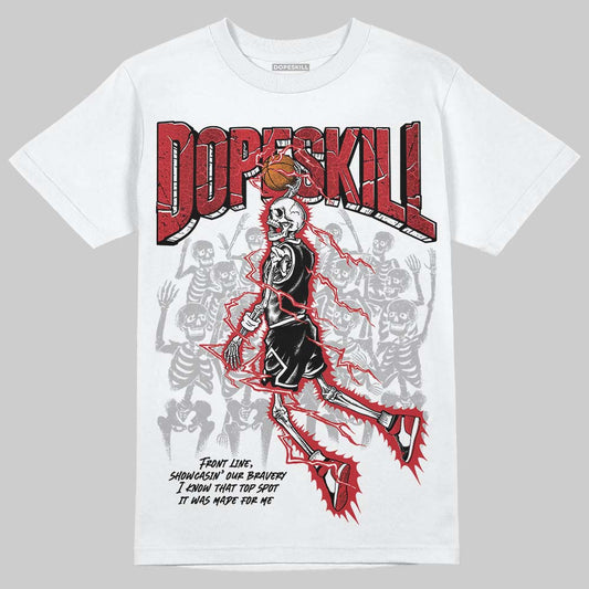 Jordan 1 High OG “Ruby” DopeSkill T-Shirt Thunder Dunk Graphic Streetwear - White 
